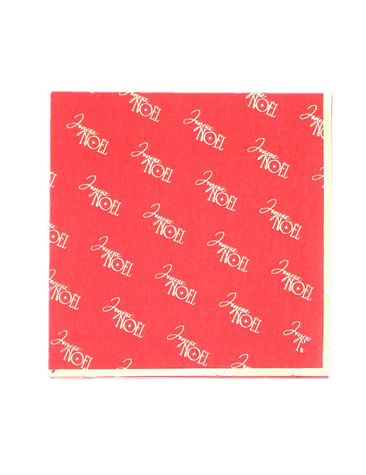 20 serviettes cocktail Joyeux Noël L'Intemporel rouge et or 24 x 24 cm