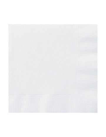 Serviettes en papier à fines rayures pour fête blanches