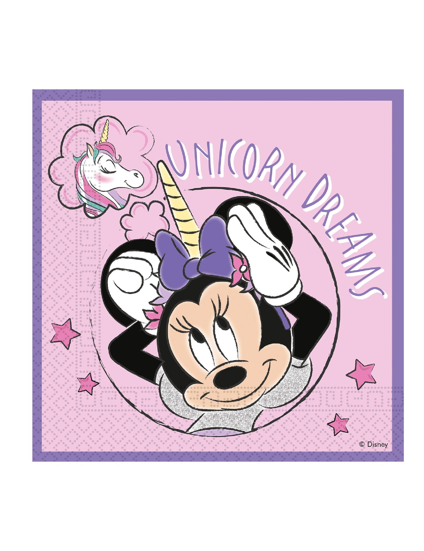 20 kompostabilnih papirnatih salveta Minnie Jednorog™ 33 x 33 cm 