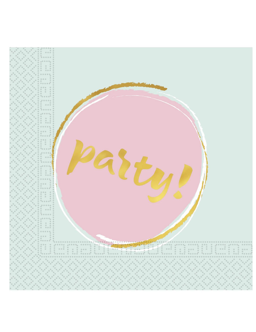 papirnati ubrusi Elegant Party za zabavu plava i pastelno roza s tekstom zlatna