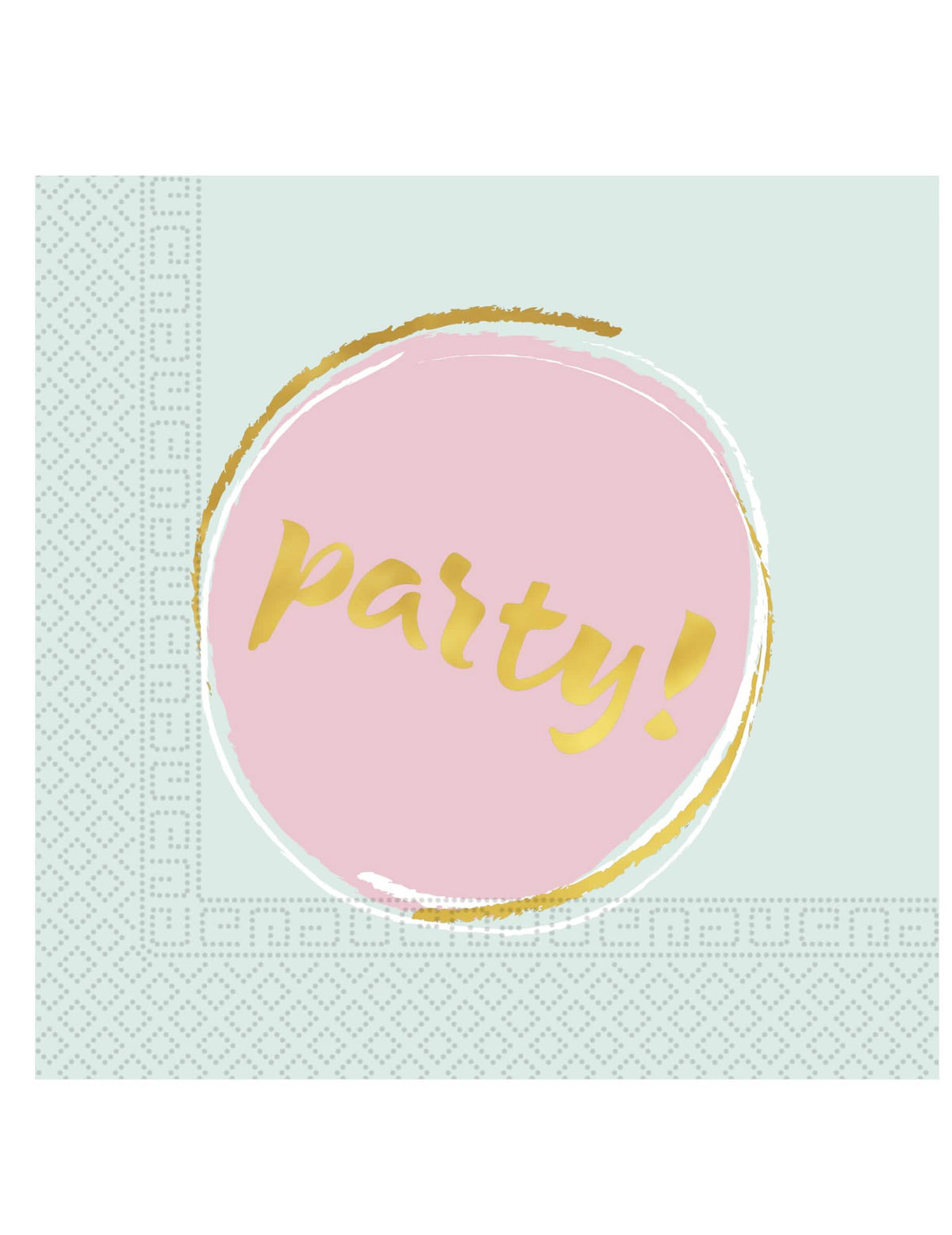 papirnati ubrusi Elegant Party za zabavu plava i pastelno roza s tekstom zlatna