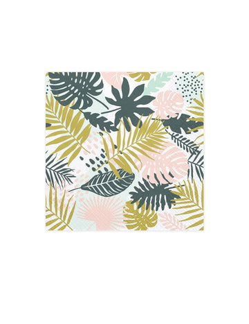 20 papirnatih salveta s tropskim zelenim lišćem, 33 x 33 cm