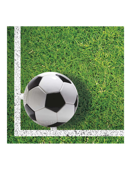 20 papirnatih salveta za nogometnu zabavu 33 x 33 cm nogometno igralište 