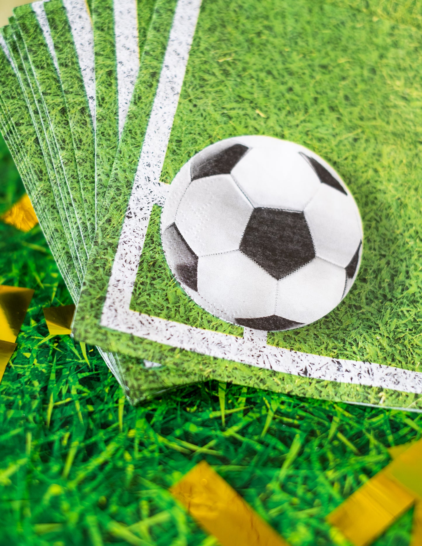 20 papirnatih salveta za nogometnu zabavu 33 x 33 cm nogometno igralište 