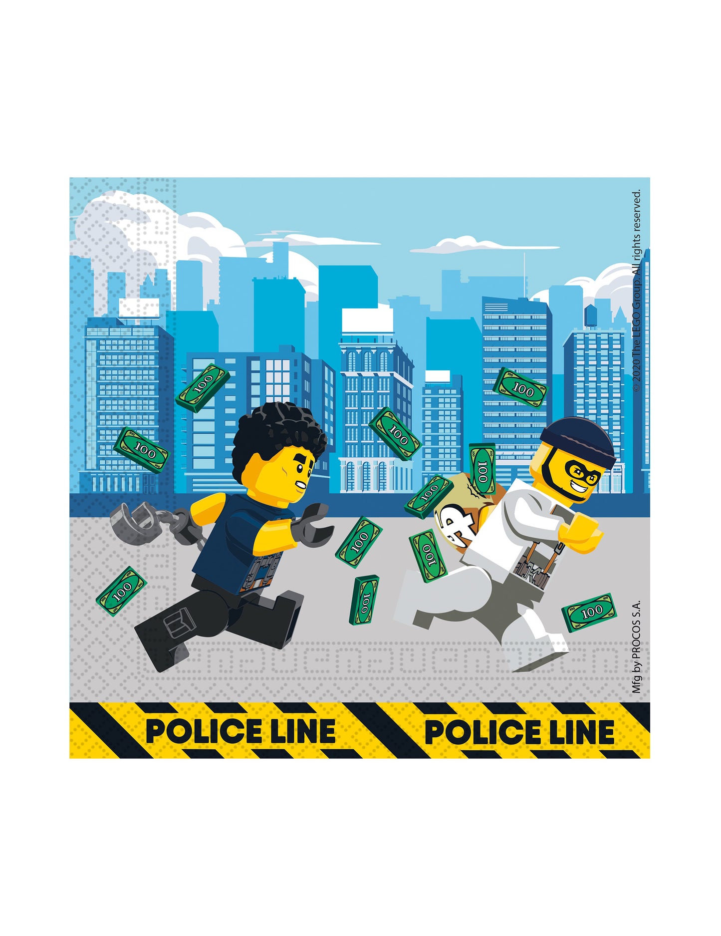 20 LEGO gradski papirnati ručnici 33 x 33 cm