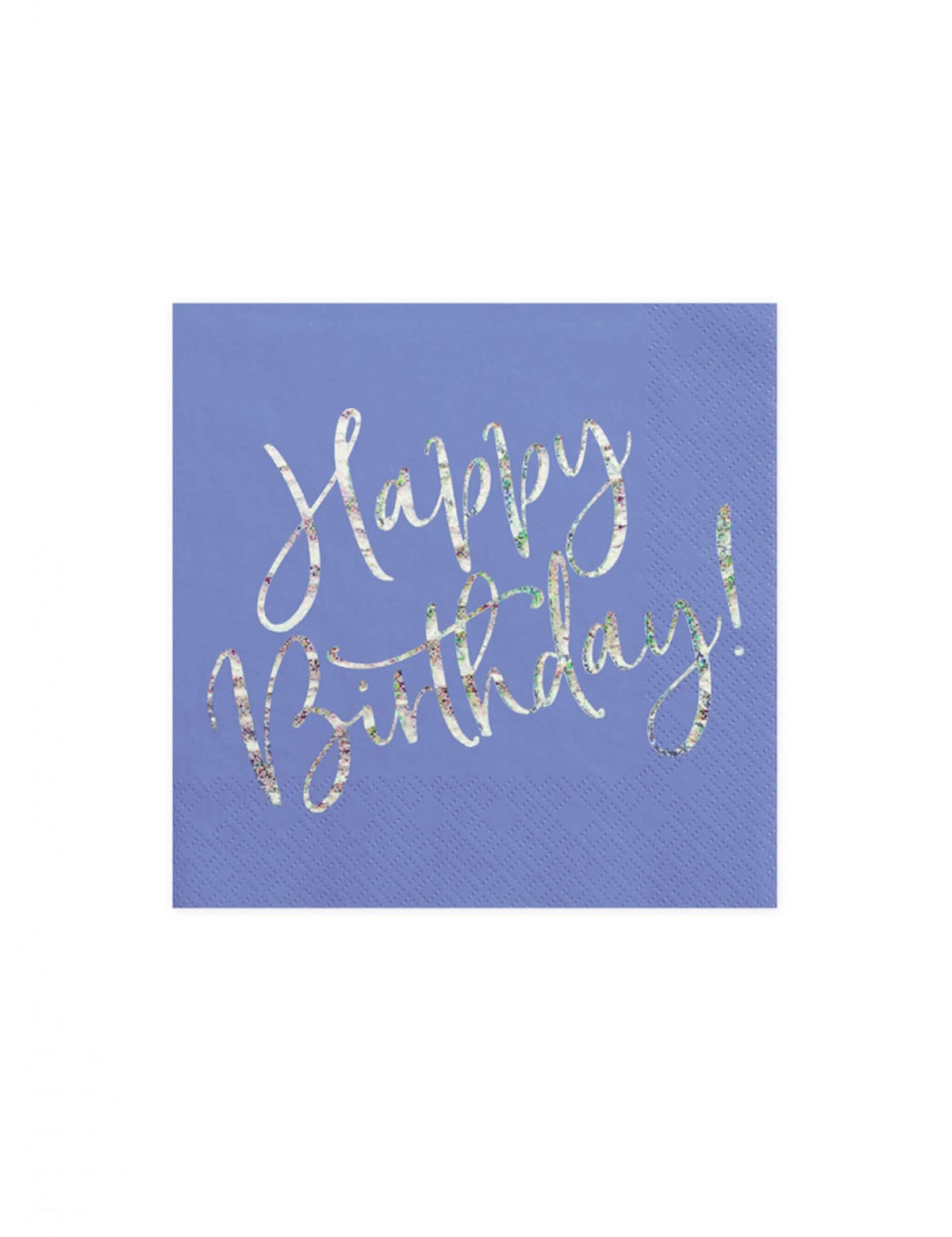 papirnati ubrusi Happy Birthday iridescentni za rođendan plava lavanda