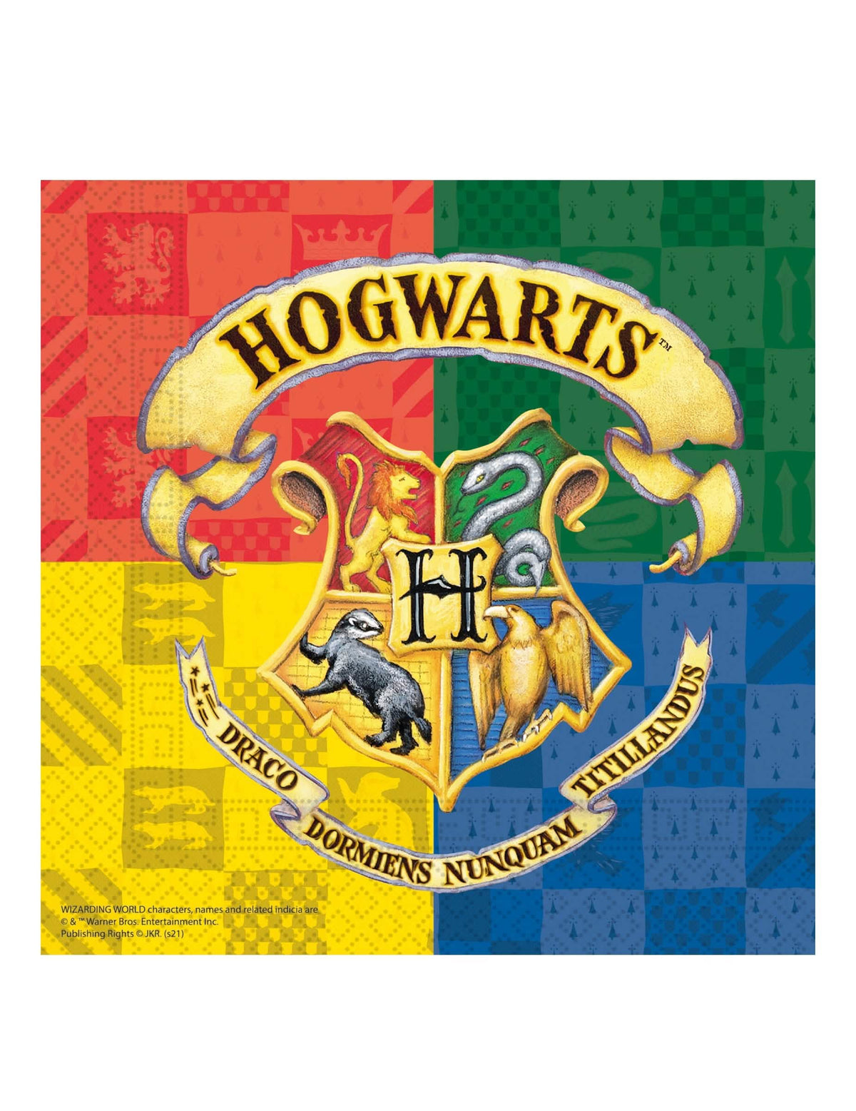 papirnati ubrusi Harry Potter s višebojnim grbom Hogwartsa
