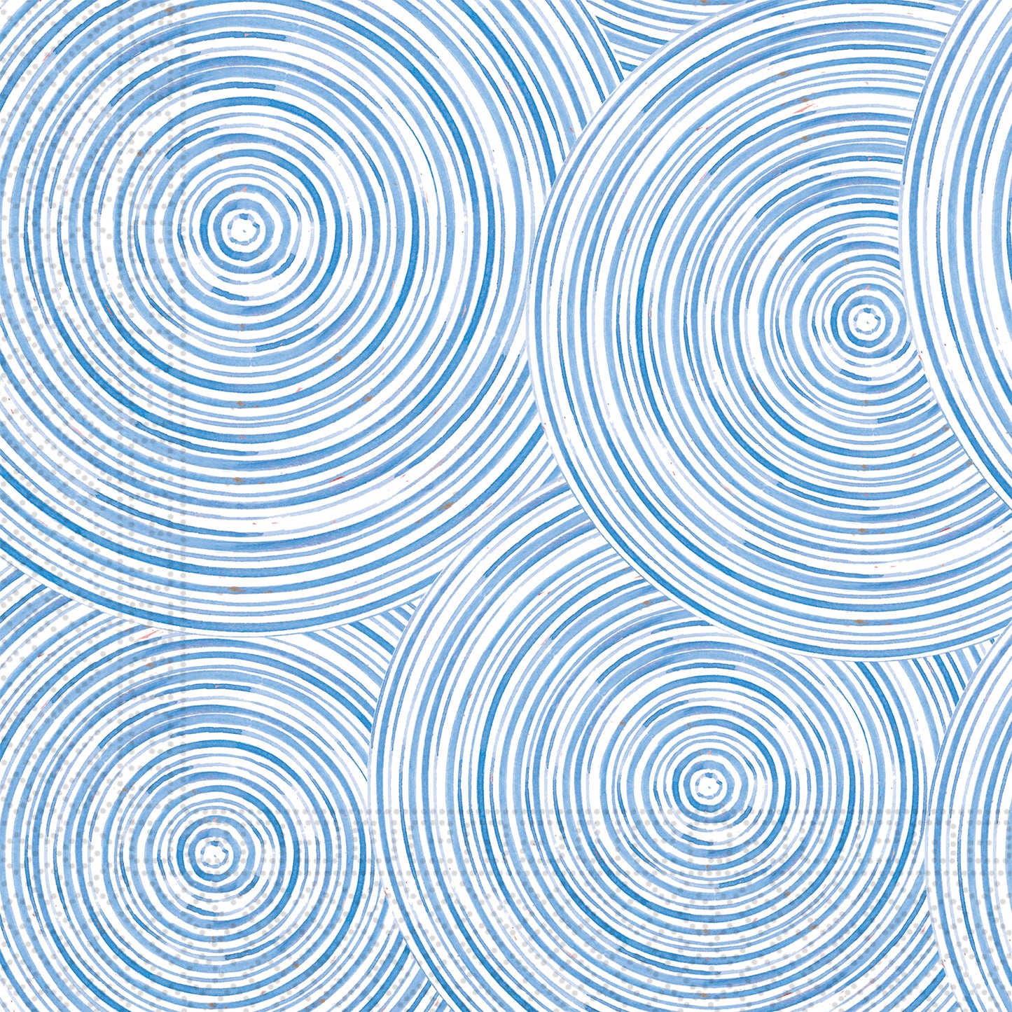 Serviettes en papier cercles bleus pour fête bleues et blanches éco-friendly