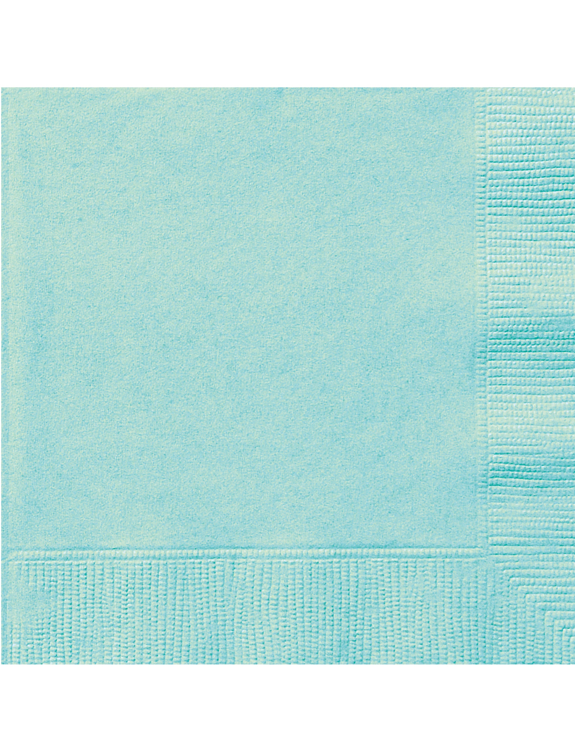 20 serviettes en papier menthe couleur vert menthe avec relief