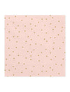 Serviettes en papier à pois dorés roses pâles
