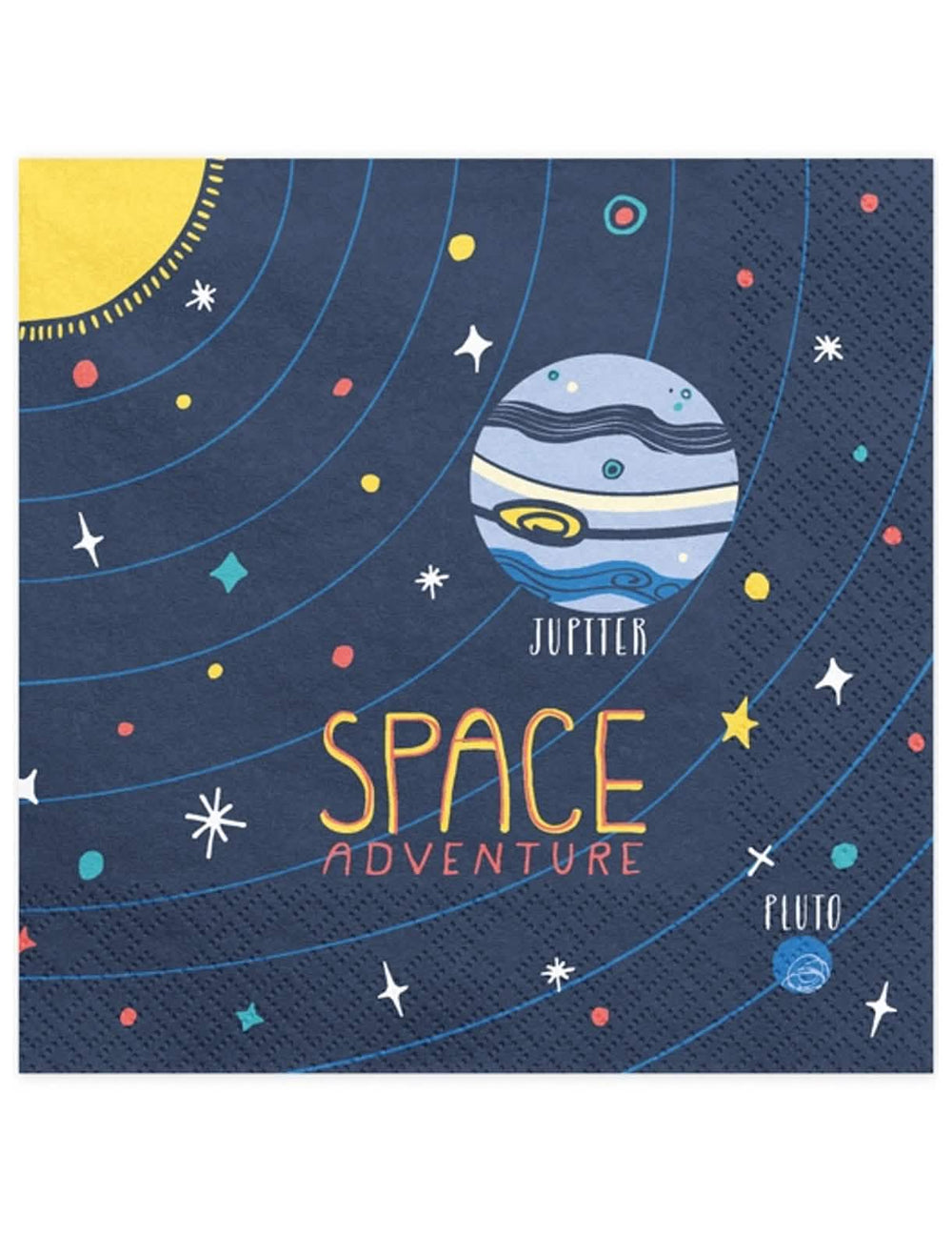 papirnati ubrusi Space Adventure za zabavu plavi s planetama i zvijezdama