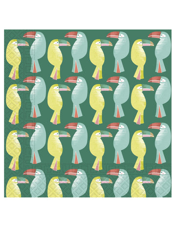 20 papirnatih salveta s tropskim tukanom 33 x 33 cm tema džungle