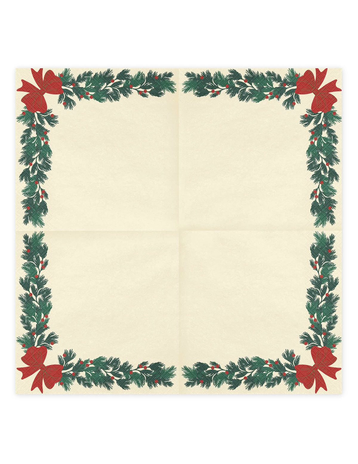 20 salveta Božićni vijenac bež 33 x 33 cm