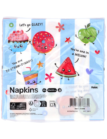 20 salveta Kawaii Party 33 x 33 cm