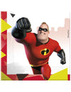 Serviettes Les Indestructibles 2 pour fête rouges avec motif Monsieur Indestructible