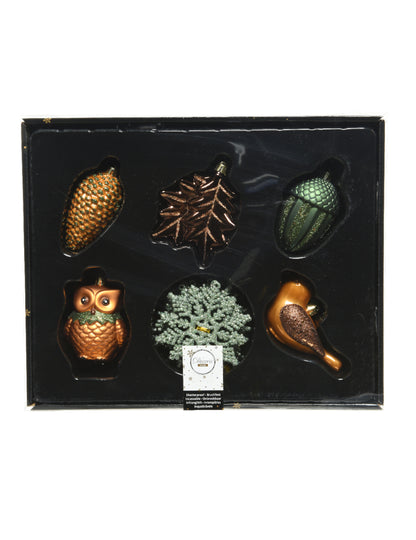 20 prirodnih ukrasa za božićno drvce 10 cm, životinje i pahulje snijega