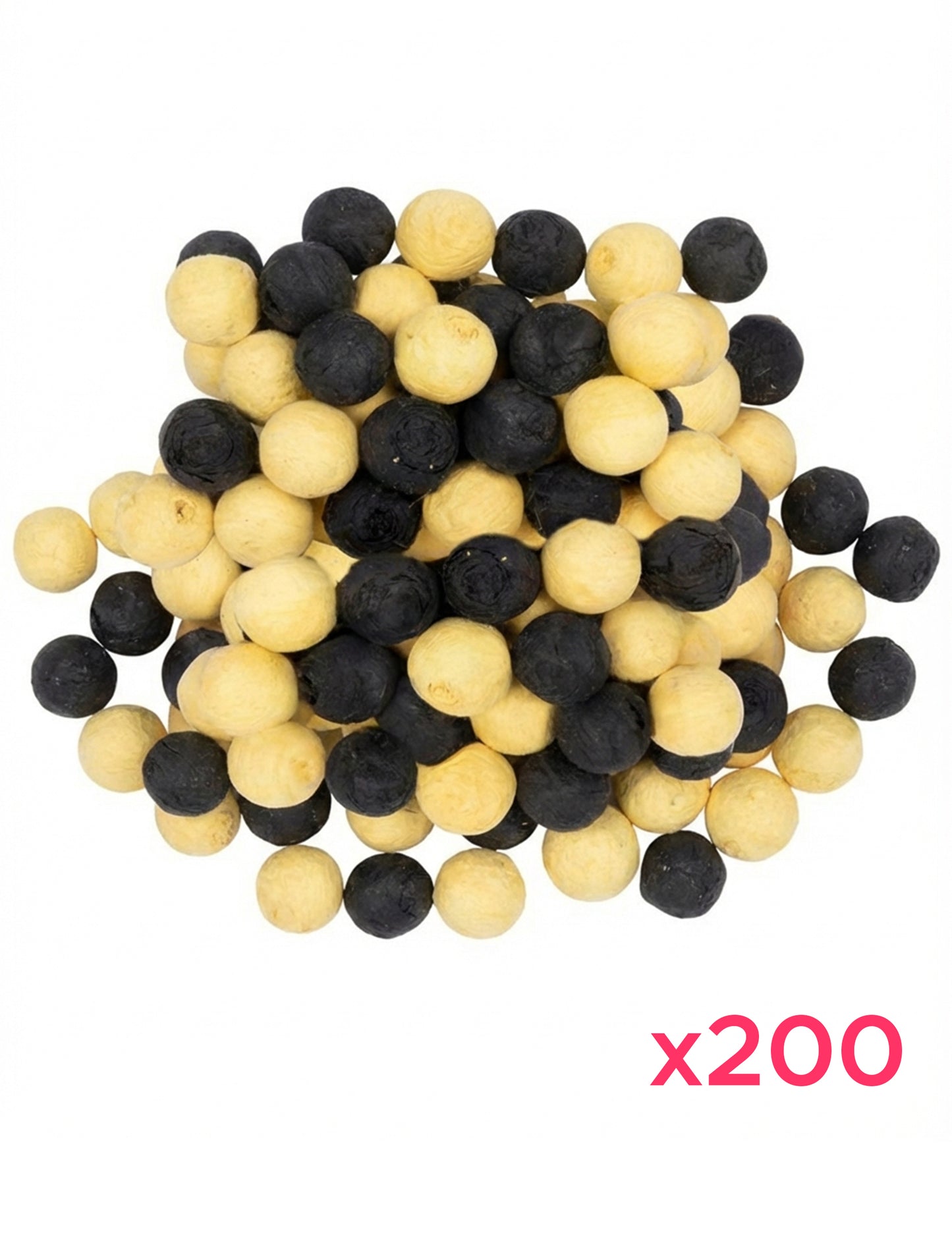 200 crnih i zlatnih kuglica za puhalicu 