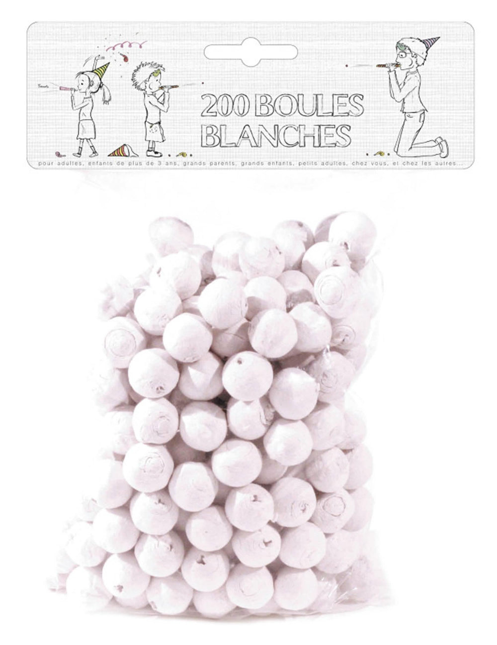 200 boules pour sarbacane pour adultes et enfants blanches