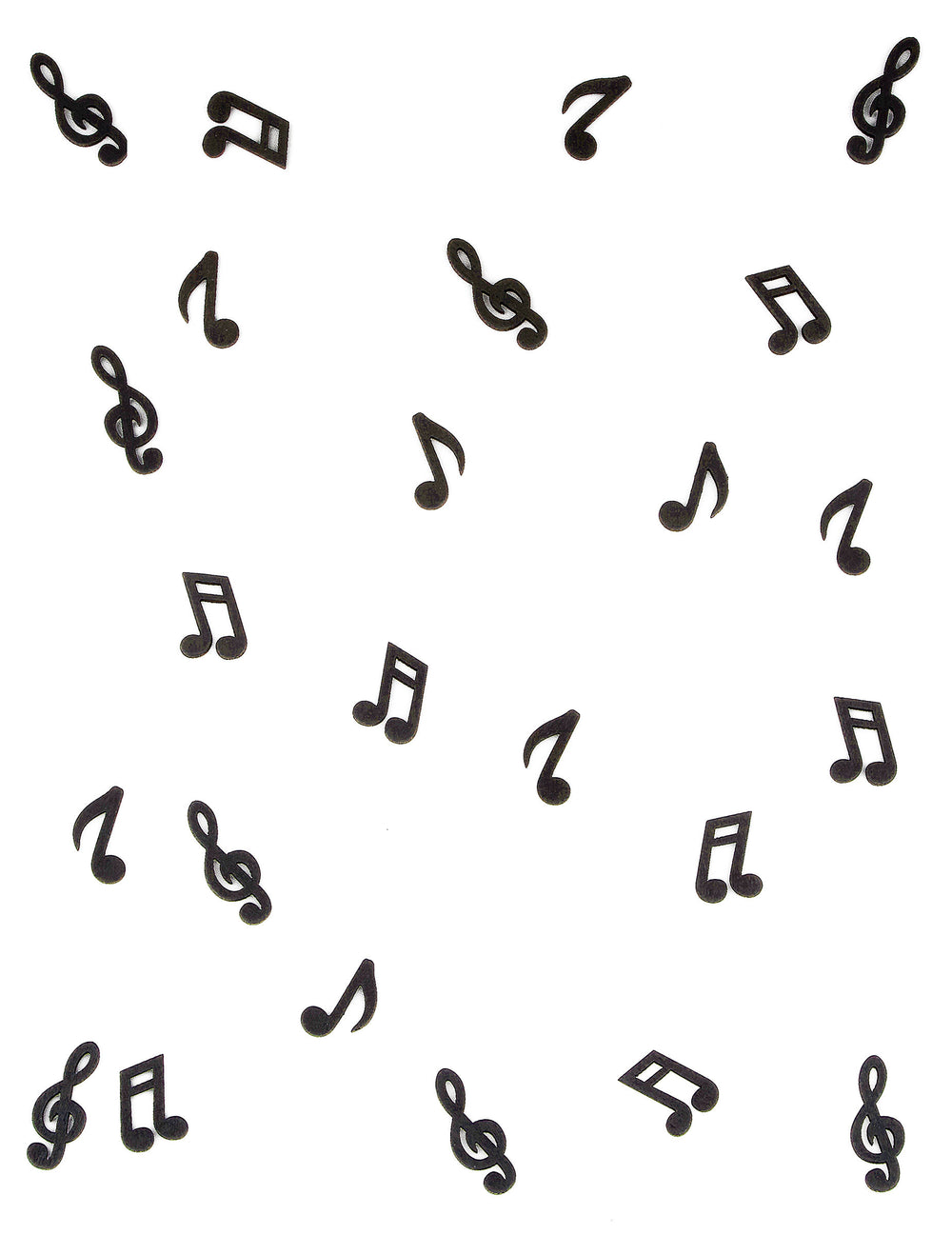 Confettis de table notes de musique pour fête en bois noir