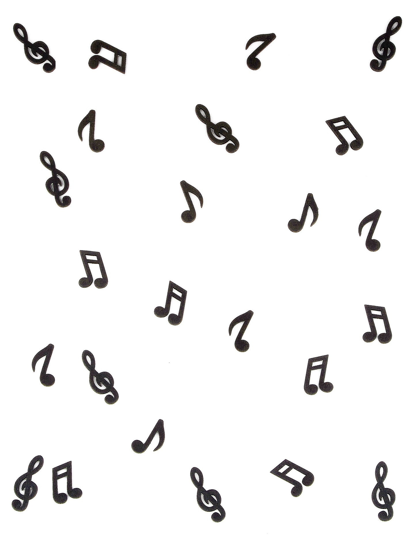 24 crne drvene glazbene note konfeti za stol 