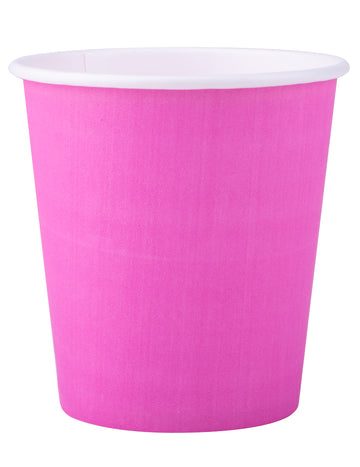 25 gobelets en carton fuchsia 200 ml sans plastique