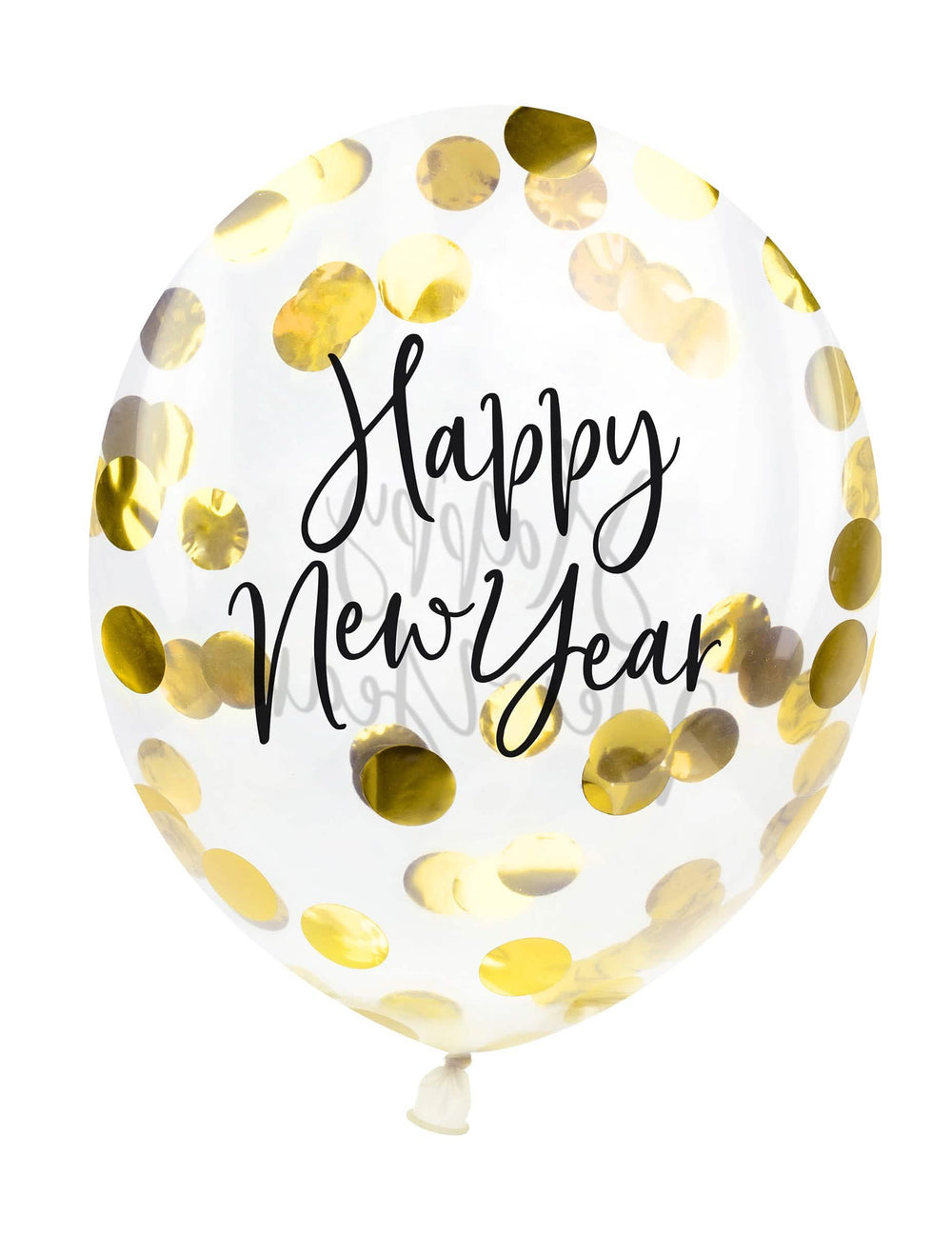 baloni latex konfeti Happy New Year pour fête prozirna i zlatna