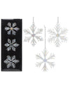 Flocons en verre à suspendre pour sapin iridescents