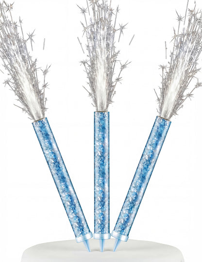 Fontaines lumineuses argentées pour fête bleues holographiques