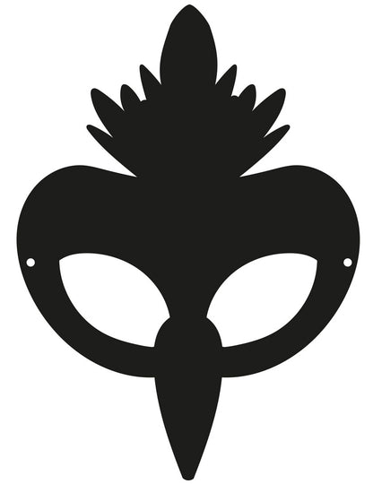 3 ravne kartonske maske za ptice koje se mogu grebati i imati elastične trake