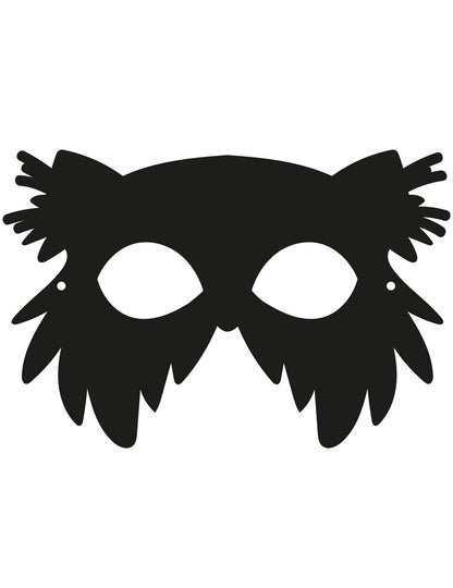 3 ravne kartonske maske za ptice koje se mogu grebati i imati elastične trake