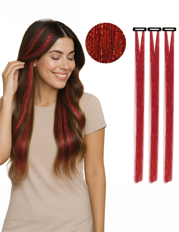 3 crvene sjajne pruge 50 cm