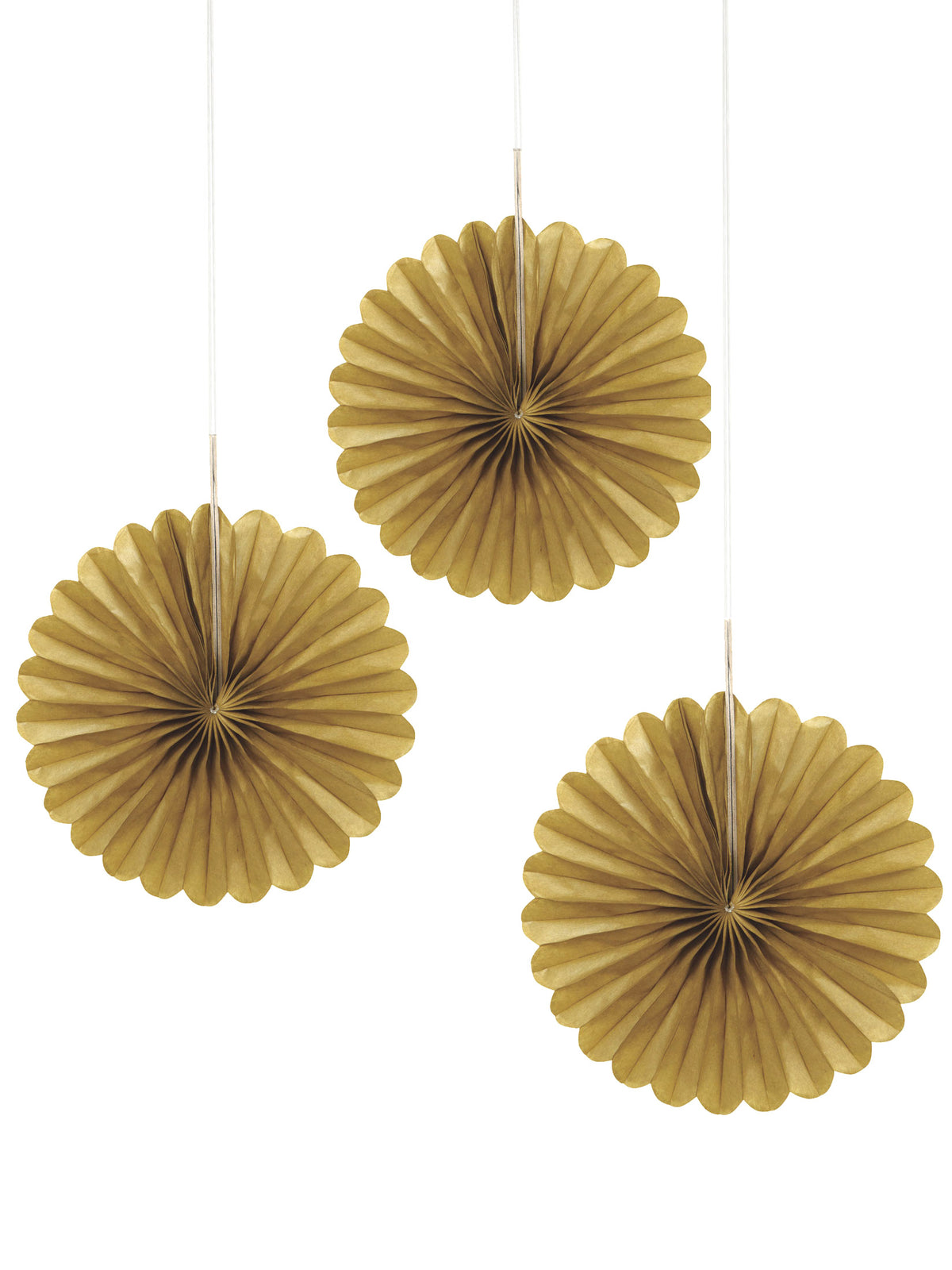 Mini rosaces en papier à suspendre pour décoration dorées