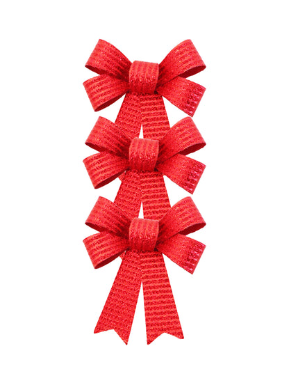 3 sjajna crvena mašna 10 x 13 cm 