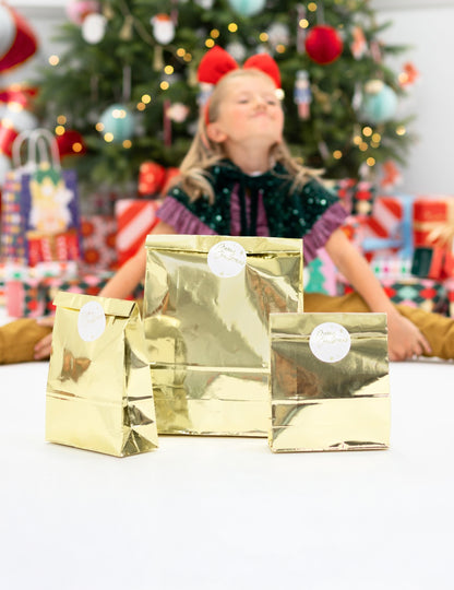 3 Zlatna poklon džepova 25 x 38 cm