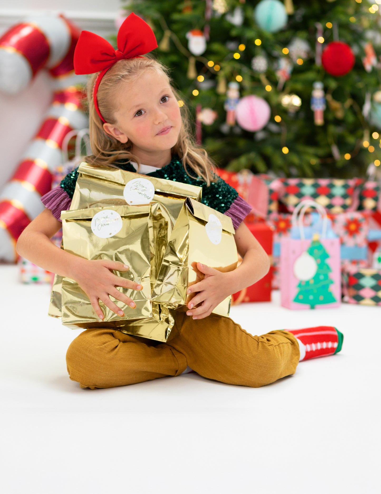 3 Zlatna poklon džepova 25 x 38 cm