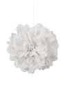 Pompon à suspendre en papier pour mariage blanc
