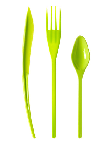 30 premium plastičnih pribora za jelo u antracit zelenoj boji 