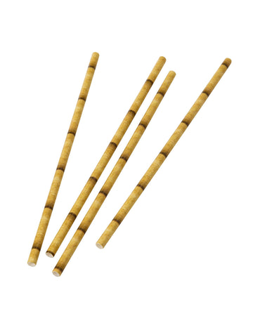 30 papirnatih slamki od bambusa 16 cm