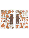 Stickers woodland animaux des bois pour décoration forêt avec bordures dorées