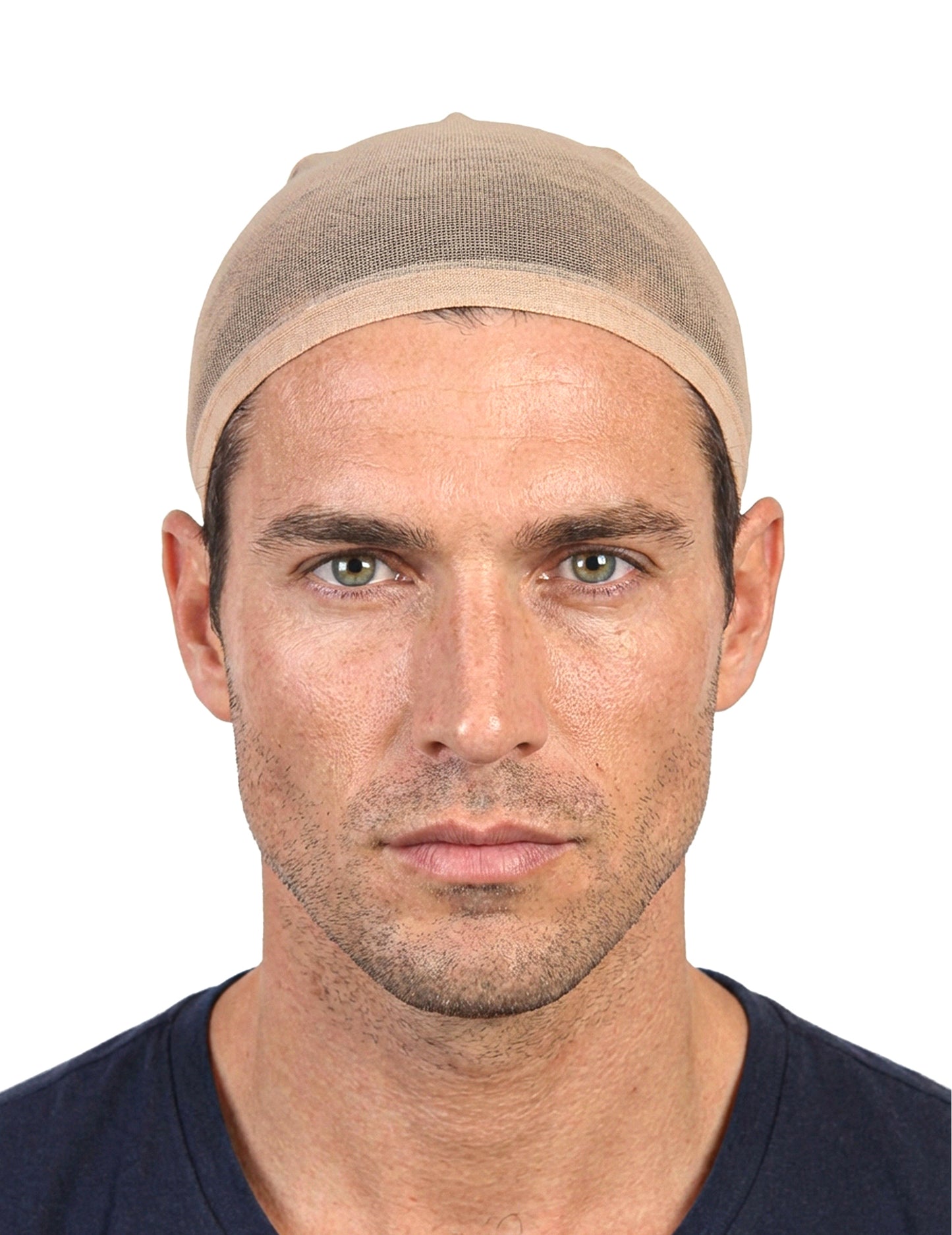 Pogled sprijeda na set mrežica za kosu za odrasle bež boje