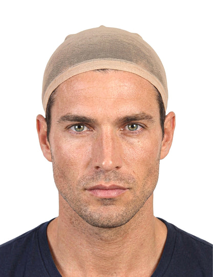 Pogled sprijeda na set mrežica za kosu za odrasle bež boje