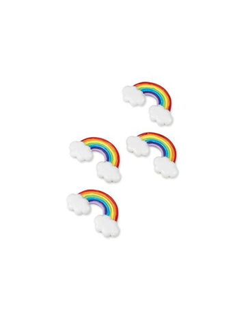 4 arcs en ciel en résine adhésifs multicolore 5 cm à coller