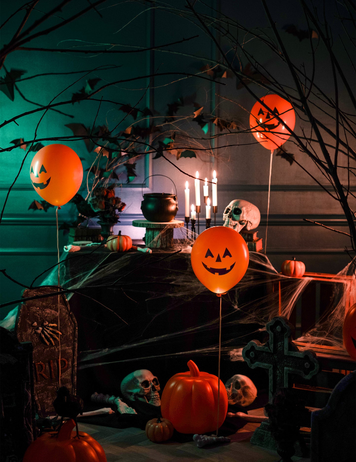 4 Halloween balona s vodstvom bundeve 27,5 cm