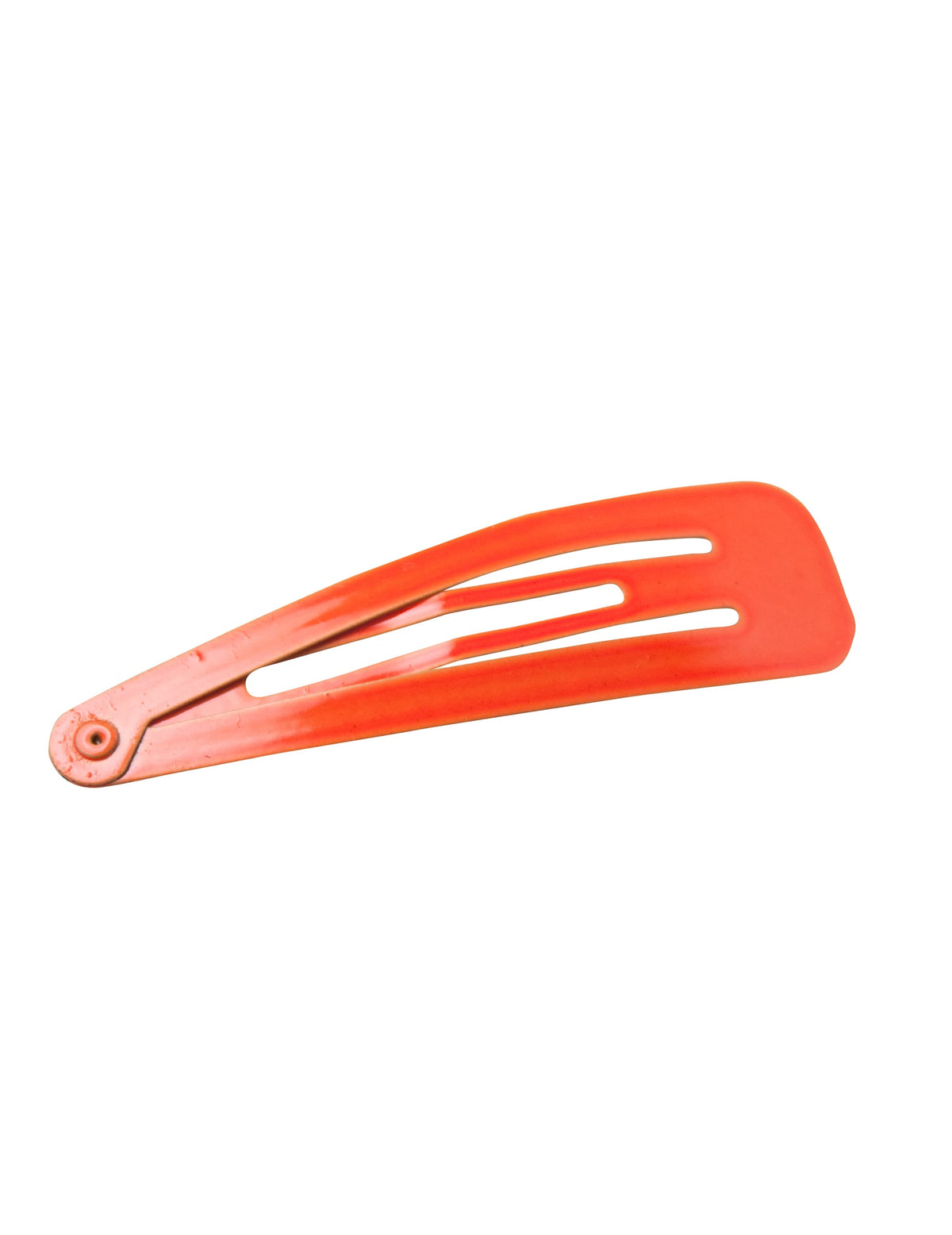 Gros plan sur la barrette orange des 4 Barrettes à cheveux colorées pour femme