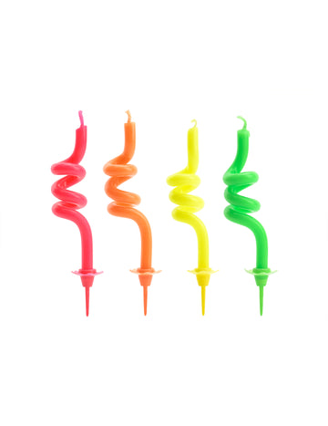 4 rođendanske svijeće raznobojni Whirlpool 8 cm