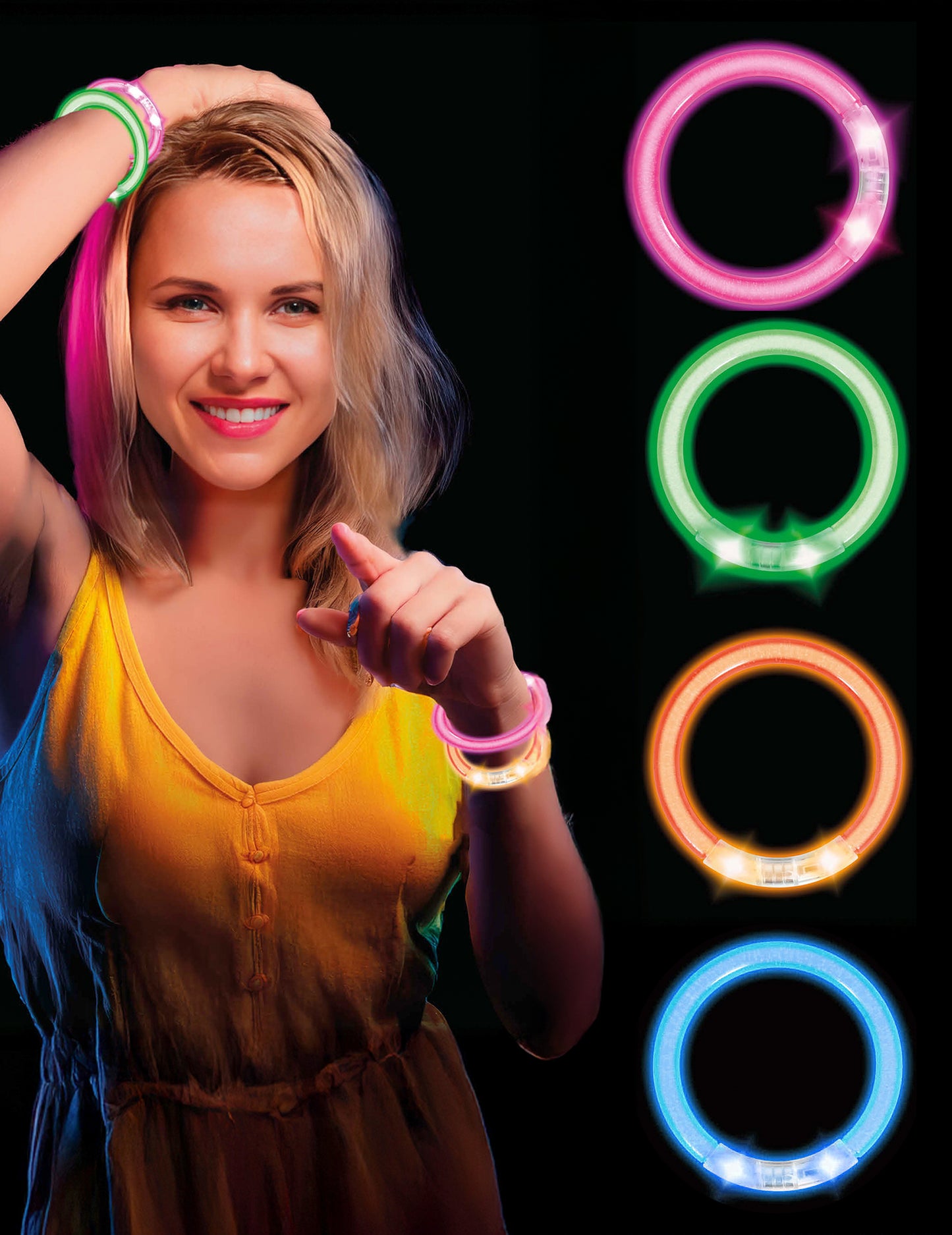 4 LED svjetleće narukvice 