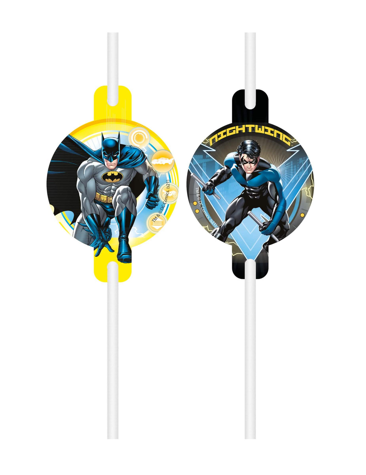 slamke s medaljonom od kartona Batman za dijete žuta i crna s motivima Batman i Nightwing