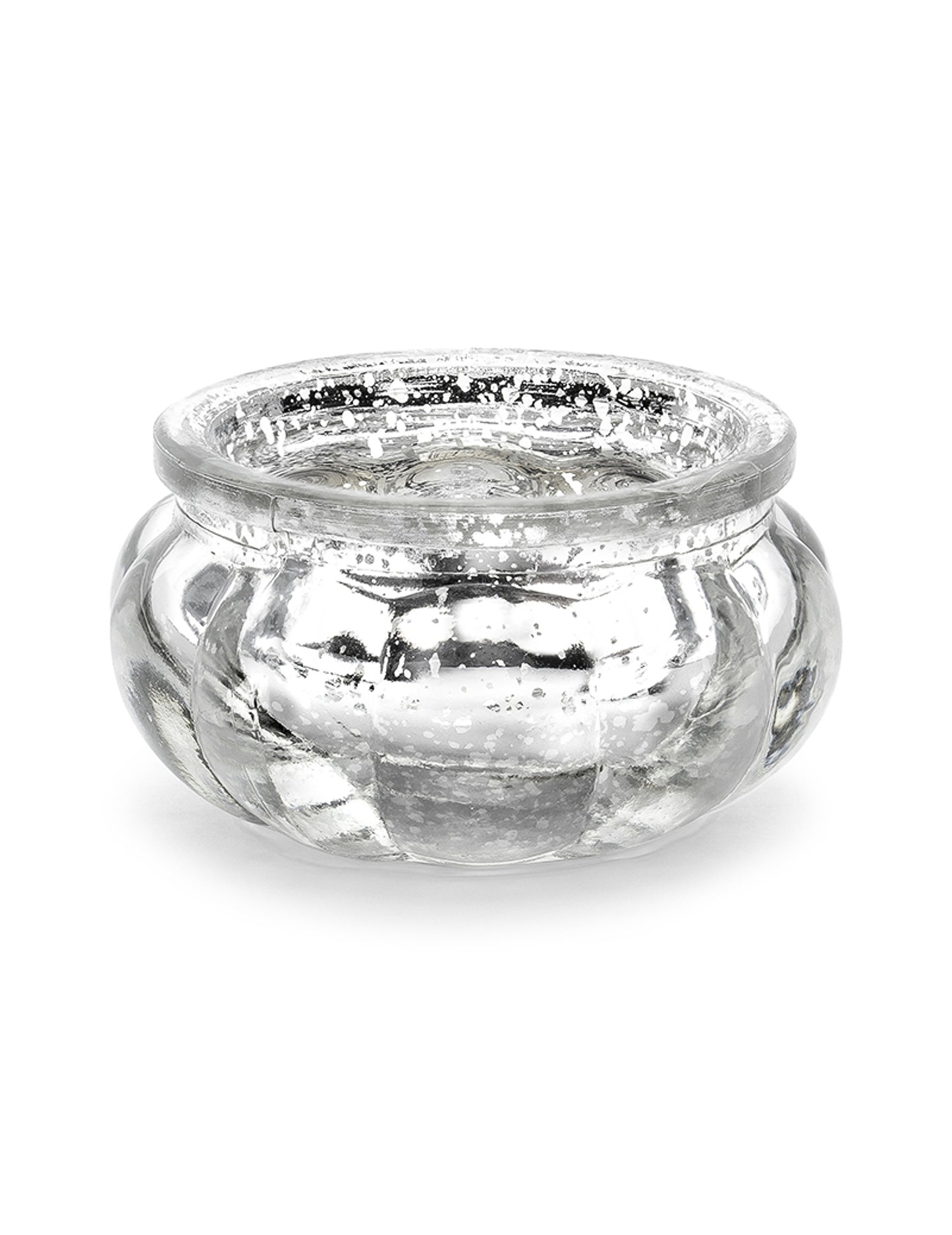 4 srebrna zrcalna staklena držača za svijeće 6 x 3 cm za stol