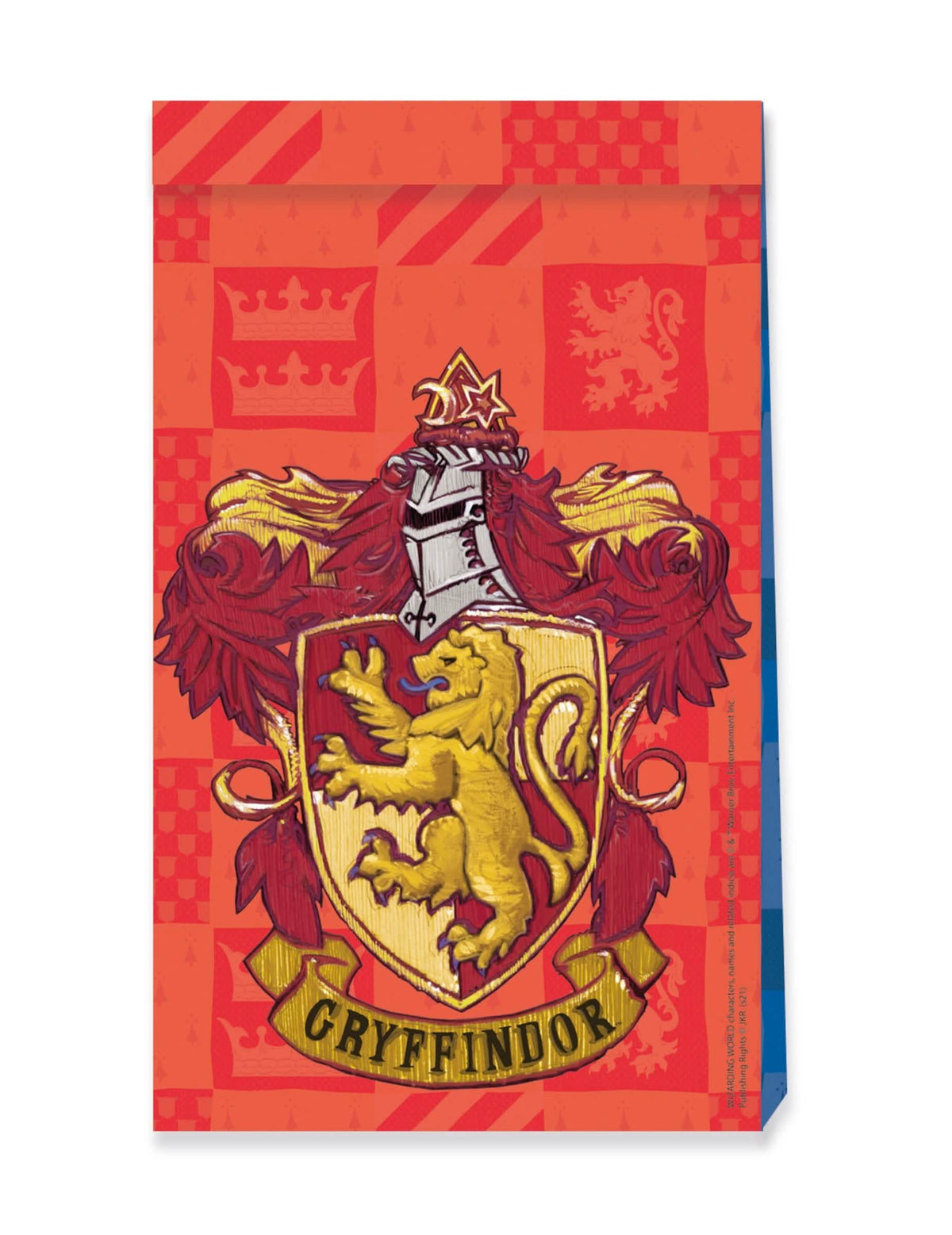 Papirnate vrećice Harry Potter za zabavu, crvene, s grbom Gryffindora