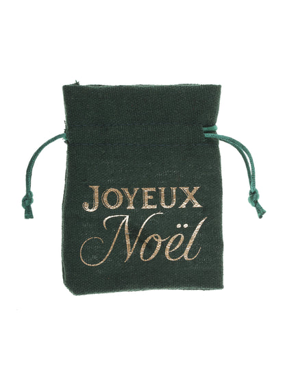 4 sachets Noël Étincelant vert sapin 7,5 x 10 cm